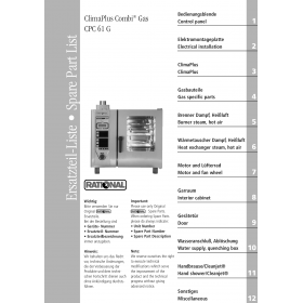 Деталировка Пароконвектомат газ. Rational CPC61-1NAC230V50Hz G61CA97101001-