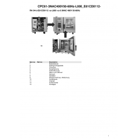 Деталировка Пароконвектомат электр. Rational CPC61-3NAC400V50-60Hz-L000 E61CD0112-