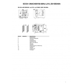 Деталировка Пароконвектомат электр. Rational SCC61-3NAC400V50-60Hz-L210