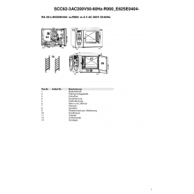 Деталировка Пароконвектомат электр. Rational SCC62-3AC200V50-60Hz-R000 E62SE0404-