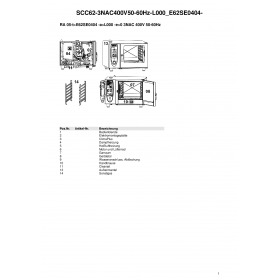 Деталировка Пароконвектомат электр. Rational SCC62-3NAC400V50-60Hz-L000 E62SE0404-