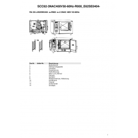 Деталировка Пароконвектомат электр. Rational SCC62-3NAC400V50-60Hz-R000 E62SE0404-