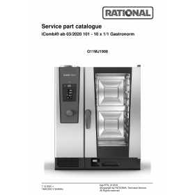 Деталировка Пароконвектомат газ. Rational iCP-10-1-1G-1NAC230V50-60Hz G11MJ1908-