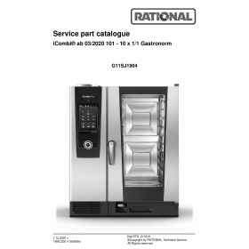 Деталировка Пароконвектомат газ. Rational iCP-10-1-1G-1NAC230V50-60Hz G11SJ1904-