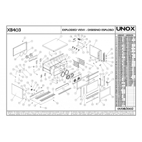 Деталировка Печь с горячим обдувом электр. Unox XB403 200208-