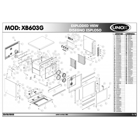 Деталировка Печь с горячим обдувом газ. Unox XB603G-1310