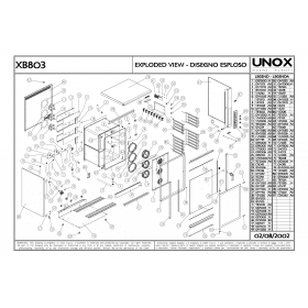 Деталировка Печь с горячим обдувом электр. Unox XB803 200208-