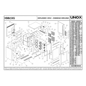 Деталировка Печь с горячим обдувом газ. Unox XB803G 200208-