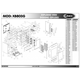 Деталировка Печь с горячим обдувом газ. Unox XB803G-300