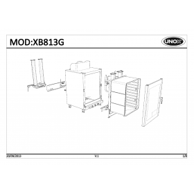 Деталировка Печь с горячим обдувом газ. Unox XB813G-0D00