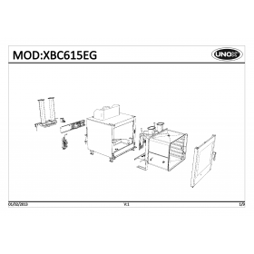 Деталировка Печь с горячим обдувом газ. Unox XBC615EG-0D01