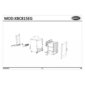 Деталировка Печь с горячим обдувом газ. Unox XBC815EG-0D01