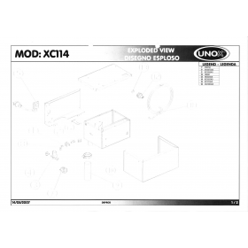 Деталировка Вытяжка кухонная Unox XC114 200705-