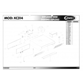 Деталировка Вытяжка кухонная Unox XC314 200702-