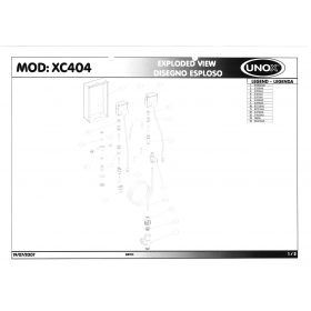 Деталировка Вытяжка кухонная Unox XC404 200707-