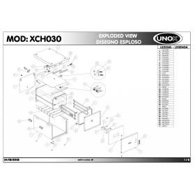 Деталировка Вытяжка кухонная Unox XCH030-60