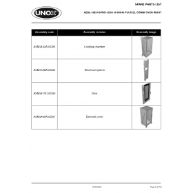 Деталировка Пароконвектомат электр. Unox XEBL-16EU-DPRS XEBL-16EU-DPRS-1.D03