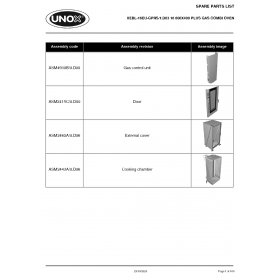 Деталировка Пароконвектомат газ. Unox XEBL-16EU-GPRS XEBL-16EU-GPRS-1.D03