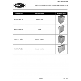 Деталировка Витрина тепловая Unox XEEC-1011-EPR XEEC-1011-EPR-0.D03