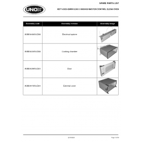 Деталировка Печь с горячим обдувом электр. Unox XEFT-03EU-EMRV XEFT-03EU-EMRV-0.D03