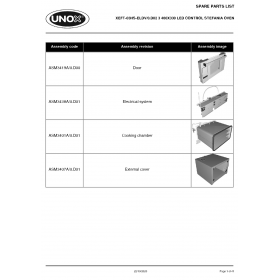 Деталировка Печь с горячим обдувом электр. Unox XEFT-03HS-ELDV XEFT-03HS-ELDV-0.D02