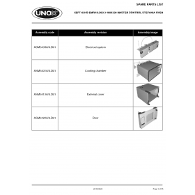 Деталировка Печь с горячим обдувом электр. Unox XEFT-03HS-EMRV XEFT-03HS-EMRV-0.D03