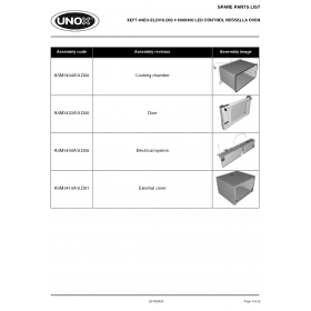 Деталировка Печь с горячим обдувом электр. Unox XEFT-04EU-ELDV XEFT-04EU-ELDV-0.D02