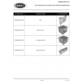 Деталировка Печь с горячим обдувом электр. Unox XEFT-04HS-ELDV XEFT-04HS-ELDV-0.D03