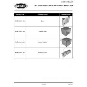 Деталировка Печь с горячим обдувом электр. Unox XEFT-04HS-ETDV XEFT-04HS-ETDV-0.D04