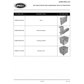 Деталировка Печь с горячим обдувом электр. Unox XEFT-06EU-ETRV-MT XEFT-06EUETRVMT-0D03