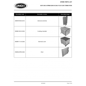 Деталировка Пароконвектомат газ. Unox XEVC-0621-GPRM XEVC-0621-GPRM-0.D00