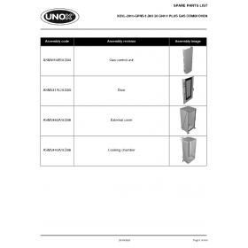 Деталировка Пароконвектомат газ. Unox XEVL-2011-GPRS XEVL-2011-GPRS-1.D03