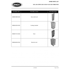 Деталировка Пароконвектомат газ. Unox XEVL-2021-GPRS XEVL-2021-GPRS-1.D03