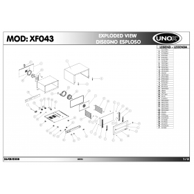 Деталировка Печь с горячим обдувом электр. Unox XF043 200805-