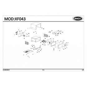 Деталировка Печь с горячим обдувом электр. Unox XF043-0D01