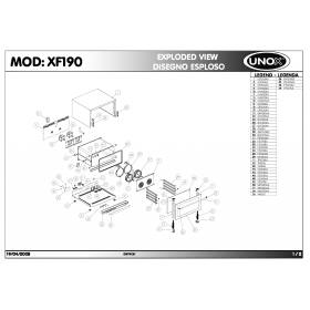 Деталировка Печь с горячим обдувом электр. Unox XF190 200504-