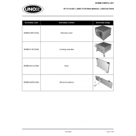 Деталировка Печь с горячим обдувом электр. Unox XFT113 XFT113-0.D07
