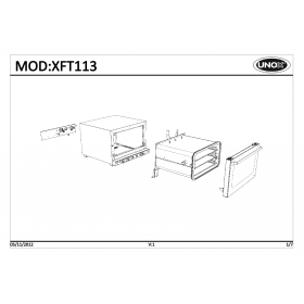 Деталировка Печь с горячим обдувом электр. Unox XFT113-0D00