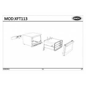 Деталировка Печь с горячим обдувом электр. Unox XFT113-0D02