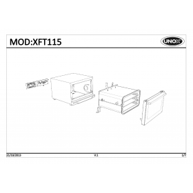 Деталировка Печь с горячим обдувом электр. Unox XFT115-0D04