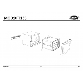 Деталировка Печь с горячим обдувом электр. Unox XFT135-0D03