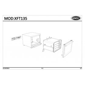 Деталировка Печь с горячим обдувом электр. Unox XFT135-0D04