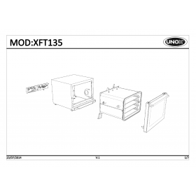 Деталировка Печь с горячим обдувом электр. Unox XFT135-0D07