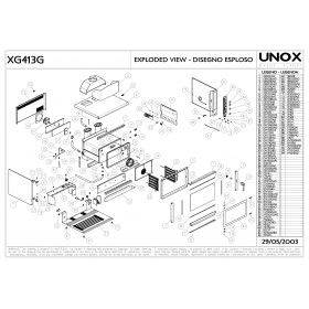 Деталировка Печь с горячим обдувом газ. Unox XG413G 200305-