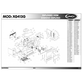 Деталировка Печь с горячим обдувом газ. Unox XG413G 200609-