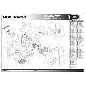 Деталировка Печь с горячим обдувом газ. Unox XG613G 200505-