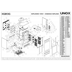 Деталировка Печь с горячим обдувом газ. Unox XG813G 200305-