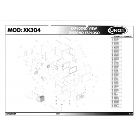 Деталировка Печь с горячим обдувом электр. Unox XK304 200703-