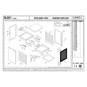 Деталировка Шкаф для расстойки теста Unox XL051 200009-