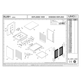 Деталировка Шкаф для расстойки теста Unox XL091 200009-